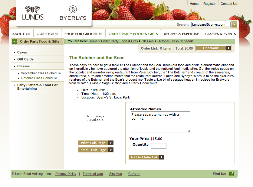 Byerly's Cooking Class